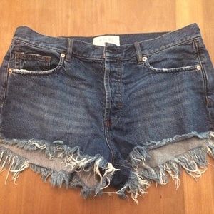 We The Free Cut Off Denim Shorts Size 30